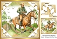 RIDE EM COWBOY, Country Scene 8x8 (three)