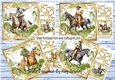 4 RIDE EM COWBOY, Country Scene 8x8 Card Fronts Mini Kit