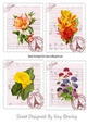 4 Pretty Floral Toppers A Variety (Set Three)