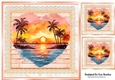 The Heart Of The Ocean Sunset With Peach Lace 8x8 (Three)