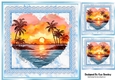 The Heart Of The Ocean Sunset With Blue Lace 8x8 (Three)