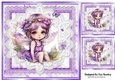 Pretty Fairy On Purple White Lace 8x8 (Two)