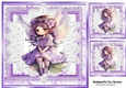 Pretty Fairy On Purple White Lace 8x8 (Four)