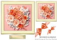 Pretty 3D Shades Of Peach Flowers With Peach Bows 7x7 (one)