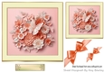 Pretty 3D Shades Of Peach Flowers With Peach Bows 7x7 (Three)