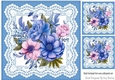 Pretty Blue And Lace With Pink/Blue Flowers 8x8 (Two)