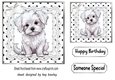 Cute Puppy in Black And White Polkadot With Lace/Bow (two)