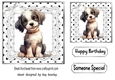 Cute Puppy in Black And White Polkadot With Lace/Bow (Four)