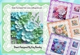 4 Pretty Coloured 3D Flowers And Lace 8x8 Mini Kit