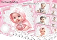  4 Cute Baby Girls With Pink & White Lace 8x8 Mini Kit