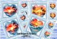 4 Hearts Of The Ocean Sunset With Blue Lace 8x8 Mini Kit
