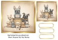 Lovely Vintage French Bulldog With Family 7X7 (Three)