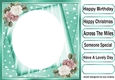 Pretty Roses Turq Stars card front Insert 8x8