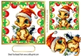 Cute Dragon In Santa Hat In Bauble Frame 7x7 (Three)