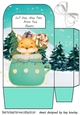 Cute Fox In A Teacup Christmas Trees Gift Bag