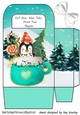 Cute Penguin In A Teacup Christmas Trees Gift Bag