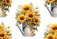 Pretty Sunflowers/Backing Paper (Big)