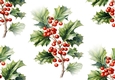 Pretty Holly With Red Berries Backing Paper (Big)