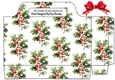 Pretty Holly With Red Berries Tote Gift Bag