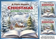 Lovely Snow Scene With Open Book  8x8 (Two)