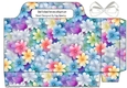Pretty Rainbow Flowers Tote Gift Bag (One)