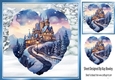 Pretty Snow Scene With Snow Trees 8x8 (Four)
