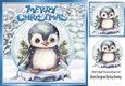 Lovely Penguin In A Snow Globe With Trees 8x8
