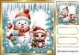 Happy Snowman With Cheeky Mouse With Icicles 8x8