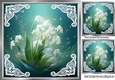 Pretty Lily Of The Valley With Ornate Corners 8x8 (Three)