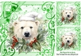 Cute Polar Bear In White Hat Christmas Ornate 8x8 Frame