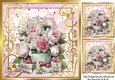 Pretty Pink Roses/Presents In Gold/Pink Ornate 8x8 (two)