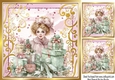 Pretty Presents/Vintage Girl Gold/Pink Ornate 8x8