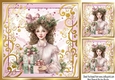 Pretty Presents/Vintage Girl Gold/Pink Ornate 8x8 (two)