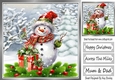 Lovely Snowman in Snowscene 8x8 (One)