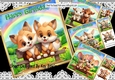 4 Cute Baby Animals With Rainbows 8x8 Mini Kit (SET ONE)