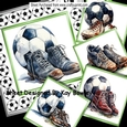 Memories Of Vintage Times Football/Boots 8x8 Card Mini Kit