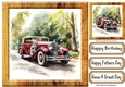 Lovely Vintage Car In  8x8 Wooden Frame (One)