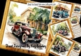  4 Lovely Vintage Cars In  8x8 Wooden Frames  Card Mini Kit