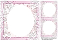 Pretty Pink Christmas Sparkle Card Front/Insert 8x8
