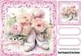 Pretty Ballerina Shoes With Pink Scroll 8X8 Frame (Four)