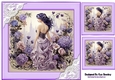 Lavender Lady With Lace & Flowers 8x8 (one)
