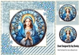 Pretty Sparkle Christmas With Stained Glass Flowers & Mary (Three)