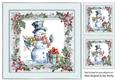 Jolly Vintage Snowman in Holly & Berries Silver 8x8 Frame (Two)