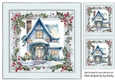 Winter Snow House in Holly & Berries Silver 8x8 Frame (Two)