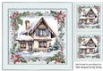 Winter Snow House in Holly & Berries Silver 8x8 Frame (Three)