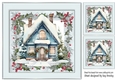 Winter Snow House in Holly & Berries Silver 8x8 Frame (Four)