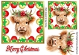 Christmas Baubles 7X7 Frame With Highland Cow (One)