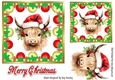 Christmas Baubles 7X7 Frame With Highland Cow (Two)