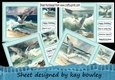 4 Lovely Turq Ocean With Seagulls 8x8 Card Fronts Mini Kit