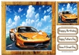 Super Fast Car  In The Countryside Wooden 8X8 Frame (One)